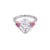 2.02CT OVAL CUT DIAMOND RING WITH HEART SHAPED ARGYLE PINK DIAMONDS (Thumbnail 1)