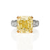 PLATINUM, 18CT YELLOW GOLD & ROSE GOLD 10.08CT YELLOW DIAMOND RING (Thumbnail 1)