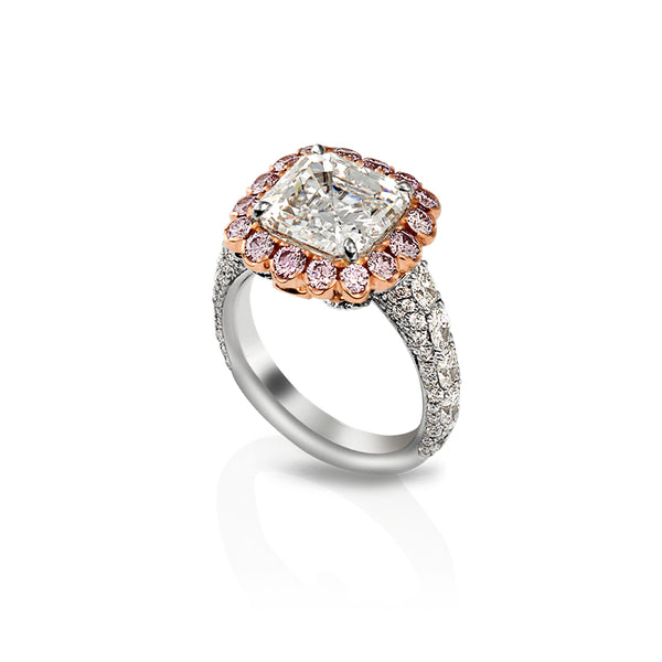 5.50CT ASSCHER CUT DIAMOND AND ARGYLE PINK DIAMOND RING (Image 3)