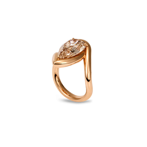 18CT ROSE GOLD 5.06CT COGNAC DIAMOND RING (Image 2)