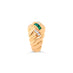 18CT YELLOW GOLD EMERALD AND DIAMOND DRESS RING (Thumbnail 3)