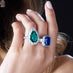 8.32CT COLUMBIAN PEARSHAPE MUZO EMERALD AND ARGYLE PINK DIAMOND RING (Thumbnail 3)
