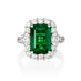 18CT WHITE GOLD 5.15CT ZAMBIAN EMERALD & DIAMOND RING (Thumbnail 1)