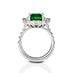 18CT WHITE GOLD 5.15CT ZAMBIAN EMERALD & DIAMOND RING (Thumbnail 3)