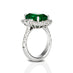 18CT WHITE GOLD 5.15CT ZAMBIAN EMERALD & DIAMOND RING (Thumbnail 4)