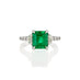 PLATINUM  2.62ct EMERALD CUT COLOMBIAN EMERALD & CADILLAC & DIAMOND RING (Thumbnail 1)