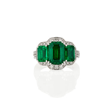 PICCHIOTTI 'XPANDABLE' EMERALD AND DIAMOND RING
