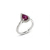 18CT WHITE GOLD PEAR SHAPE RUBY AND DIAMOND HALO RING (Thumbnail 2)