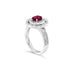 18CT WHITE GOLD RUBY AND PAVE SET DIAMOND RING (Thumbnail 2)