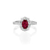 18CT WHITE GOLD 1.10CT BURMESE RUBY & DIAMOND RING (Thumbnail 1)