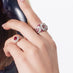 NEW ITALIAN ART 'FLOWER' 18CT WHITE GOLD RUBY AND DIAMOND DRESS RING (Thumbnail 3)