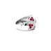 NEW ITALIAN ART 'FLOWER' 18CT WHITE GOLD RUBY AND DIAMOND DRESS RING (Thumbnail 2)