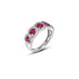 NEW ITALIAN ART 18CT WHITE GOLD BURMESE RUBY AND DIAMOND DRESS RING (Thumbnail 2)