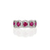 NEW ITALIAN ART 18CT WHITE GOLD BURMESE RUBY AND DIAMOND DRESS RING (Thumbnail 1)