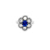 'GLAMOUR' 18CT WHITE GOLD SAPPHIRE AND DIAMOND DRESS RING (Thumbnail 1)