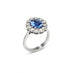 18ct WHITE GOLD 2.74ct OVAL CEYLON SAPPHIRE & DIAMOND CLUSTER RING (Thumbnail 2)