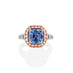 PLATINUM & 18ct ROSE GOLD 4.90ct OCTAGONAL CEYLON SAPPHIRE, ARGYLE PINK DIAMOND & WHITE DIAMOND RING (Thumbnail 1)