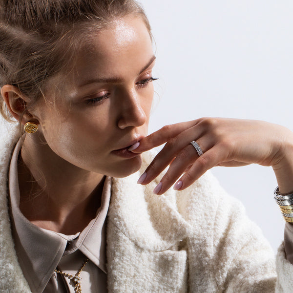 "LOVE IN VERONA" 18ct ROSE GOLD & ROUND BRILLIANT CUT DIAMOND RING SIZE 13 (Image 3)