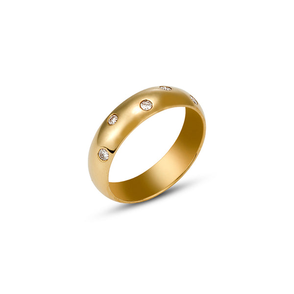 18ct YELLOW GOLD DIAMOND SET BAND (Image 2)