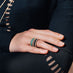ROBERTO COIN ART DECO ROSE GOLD, BLACK JADE & DIAMOND RING (Thumbnail 2)