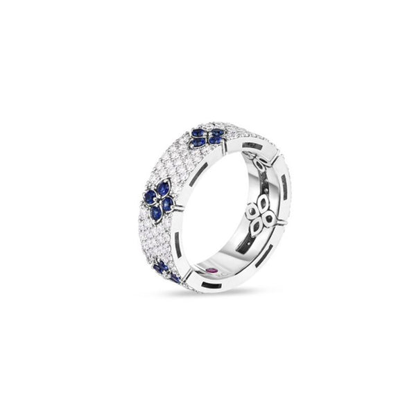 ROBERTO COIN LOVE IN VERONA DIAMOND AND SAPPHIRE, 18CT WHITE GOLD RING (Image 2)