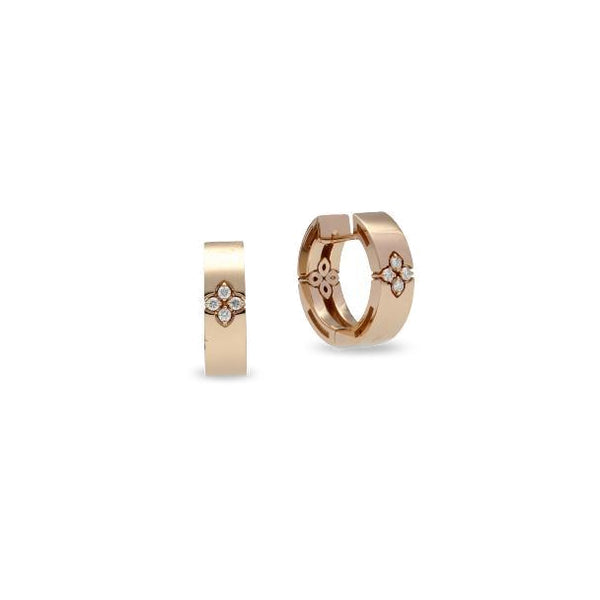 ROBERTO COIN LOVE IN VERONA 18CT ROSE GOLD & DIAMOND EARRINGS (Image 1)