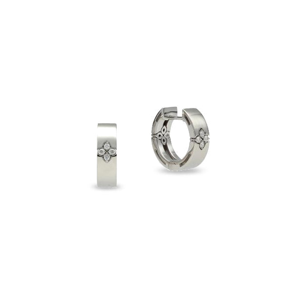 ROBERTO COIN LOVE IN VERONA 18CT WHITE GOLD & DIAMOND EARRINGS (Image 1)