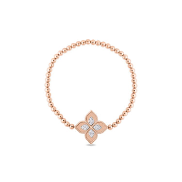 ROBERTO COIN VENETIAN PRINCESS 18CT ROSE & WHITE GOLD DIAMOND BRACELET