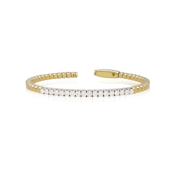 DEMEGLIO DADO WHITE AND YELLOW GOLD WITH 18 WHITE DIAMONDS (Image 1)