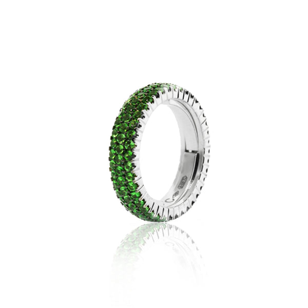 DEMEGLIO 18CT WHITE GOLD TSAVORITE GARNET RING (Image 2)