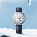 SBGM255- GRAND SEIKO ELEGANCE STEEL AUTOMATIC GMT WITH "SNOWDROP" DIAL ON CROCO STRAP 39.5MM. (Thumbnail 4)