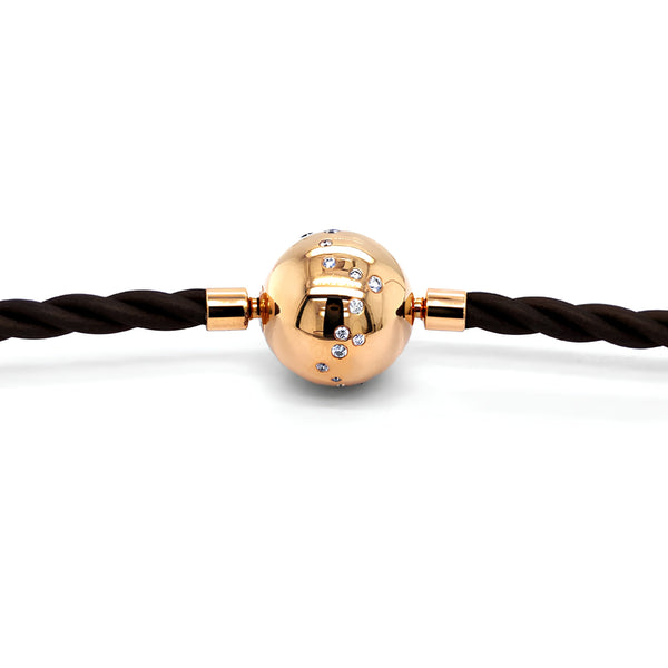 JORG HEINZ INTERCHANGEABLE 18CT ROSE GOLD DIAMOND SET BALL CLASP (Image 1)