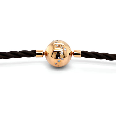 JORG HEINZ INTERCHANGEABLE 18CT ROSE GOLD DIAMOND SET BALL CLASP