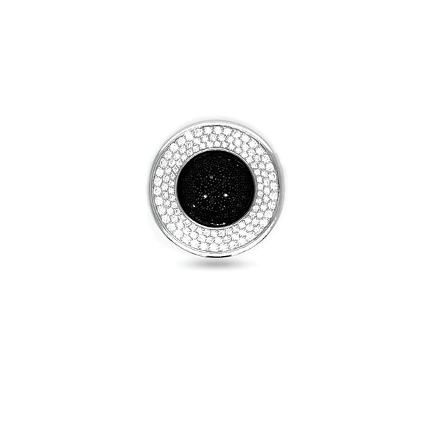 JORG HEINZ 'EMOTION' INTERCHANGEABLE 18CT WHITE GOLD WHITE DIAMOND, BLACK DIAMOND AND SOUTH SEA PEARL CLASP (Image 2)