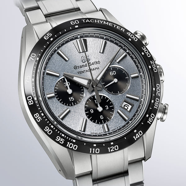 SLGC007 - GRAND SEIKO EVOLUTION 9 TITANIUM AND CERAMIC TENTAGRAPH SNOW-BLUE DIAL ON BRACELET (Image 3)