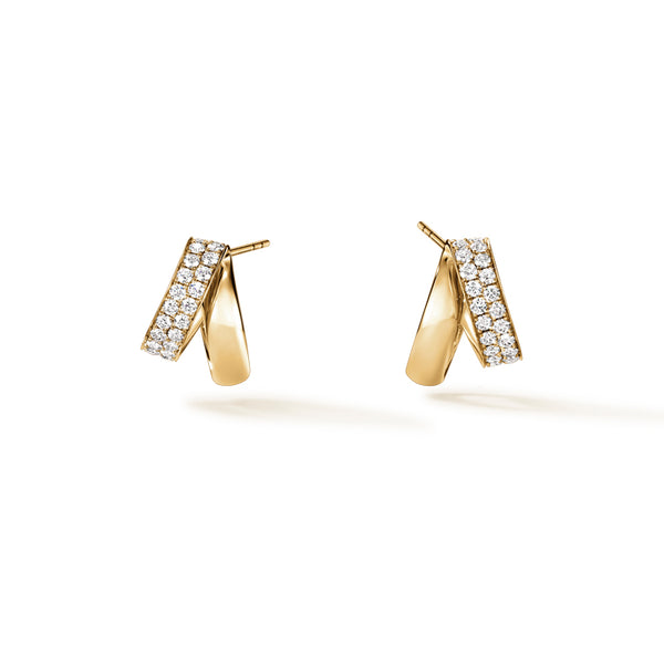 HEARTS ON FIRE INSIDE/OUT 18CT YELLOW GOLD DIAMOND FLIP EARRINGS (Image 1)