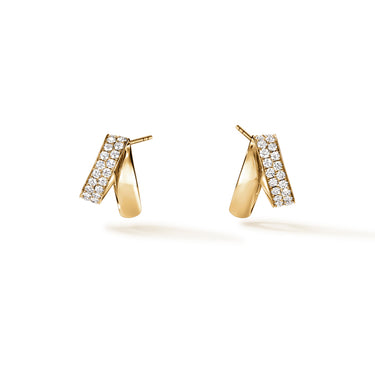 HEARTS ON FIRE INSIDE/OUT 18CT YELLOW GOLD DIAMOND FLIP EARRINGS