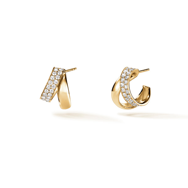 HEARTS ON FIRE INSIDE/OUT 18CT YELLOW GOLD DIAMOND FLIP EARRINGS (Image 2)
