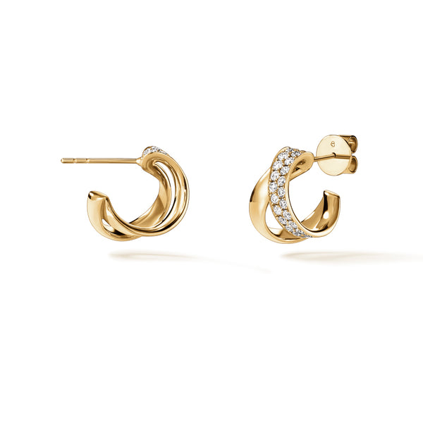 HEARTS ON FIRE INSIDE/OUT 18CT YELLOW GOLD DIAMOND FLIP EARRINGS (Image 3)