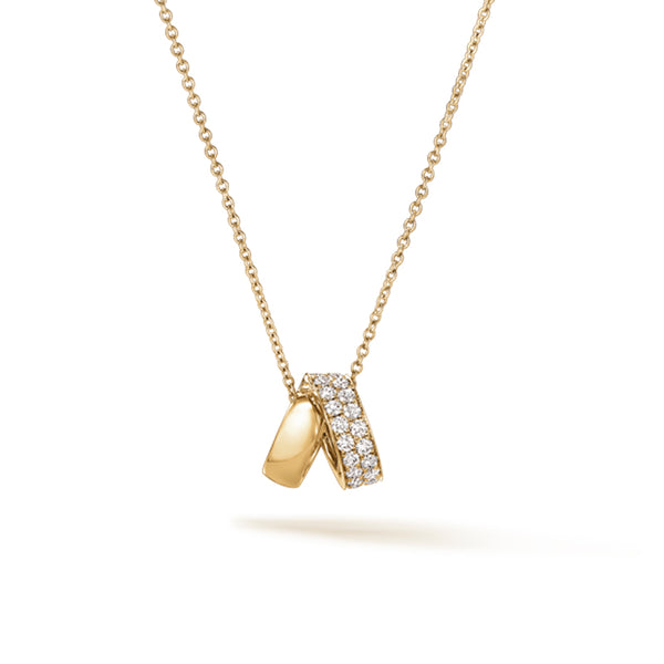 HEARTS ON FIRE INSIDE/OUT 18CT YELLOW GOLD MULTI-WEAR DIAMOND PENDANT (Image 1)