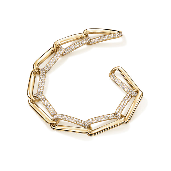 HEARTS ON FIRE INSIDE/OUT 18CT YELLOW GOLD DIAMOND LINK BRACELET (Image 2)