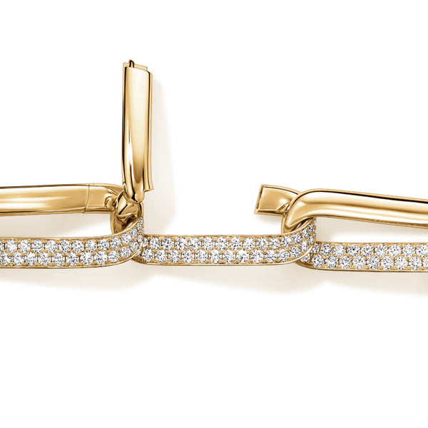 HEARTS ON FIRE INSIDE/OUT 18CT YELLOW GOLD DIAMOND LINK BRACELET (Image 3)