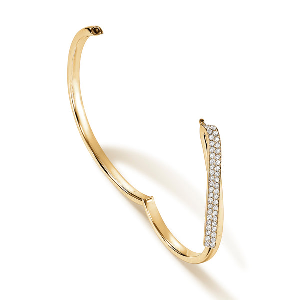 HEARTS ON FIRE INSIDE/OUT 18CT YELLOW GOLD DIAMOND FLIP BANGLE (Image 3)