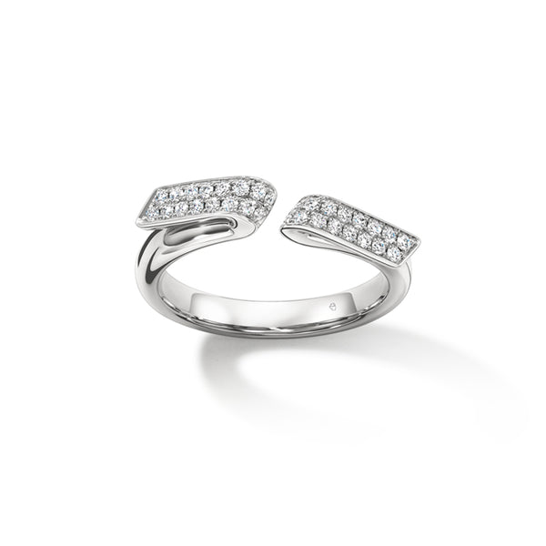 HEARTS ON FIRE INSIDE/OUT 18CT WHITE GOLD DIAMOND FLIP OPEN RING (Image 2)