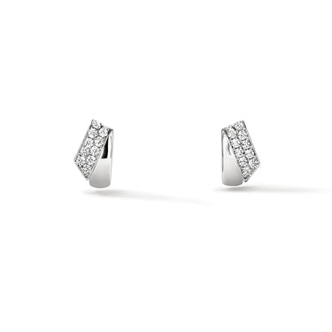HEARTS ON FIRE INSIDE/OUT 18CT WHITE GOLD DIAMOND FLIP HUGGIES