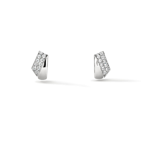 HEARTS ON FIRE INSIDE/OUT 18CT WHITE GOLD DIAMOND FLIP HUGGIES (Image 1)