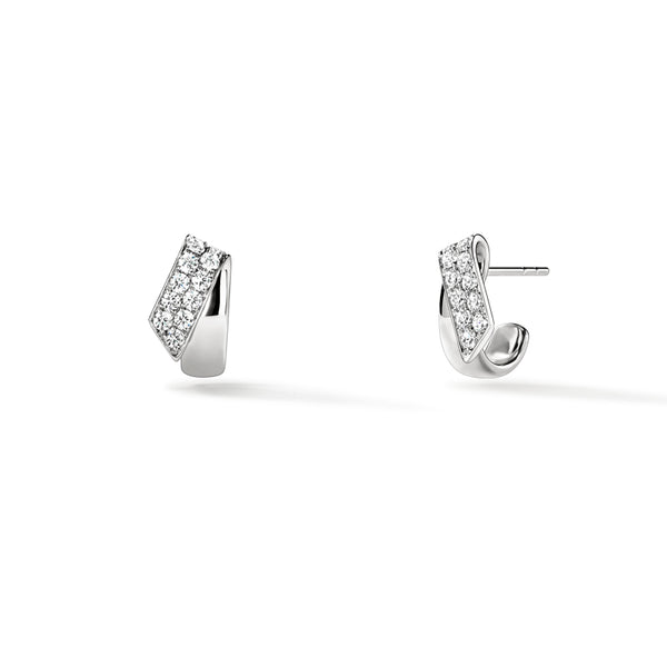 HEARTS ON FIRE INSIDE/OUT 18CT WHITE GOLD DIAMOND FLIP HUGGIES (Image 2)