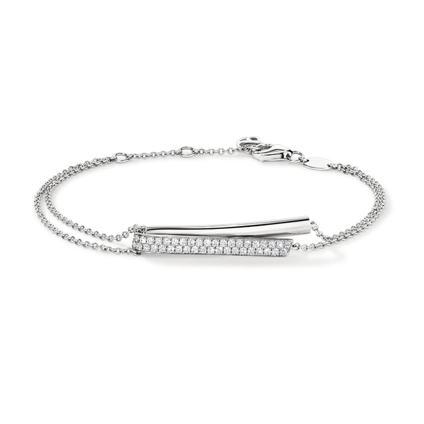 HEARTS ON FIRE INSIDE/OUT 18CT WHITE GOLD DIAMOND FLIP BRACELET (Image 1)