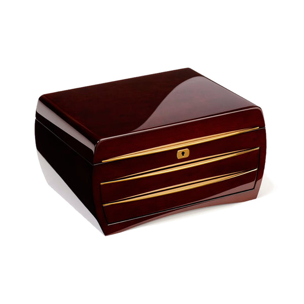 BUBEN & ZORWEG COSMOPOLITAN BIRCH BURLWOOD JEWELLERY BOX (Image 1)