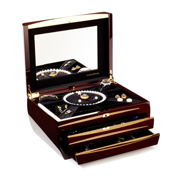 BUBEN & ZORWEG COSMOPOLITAN BIRCH BURLWOOD JEWELLERY BOX (Image 2)